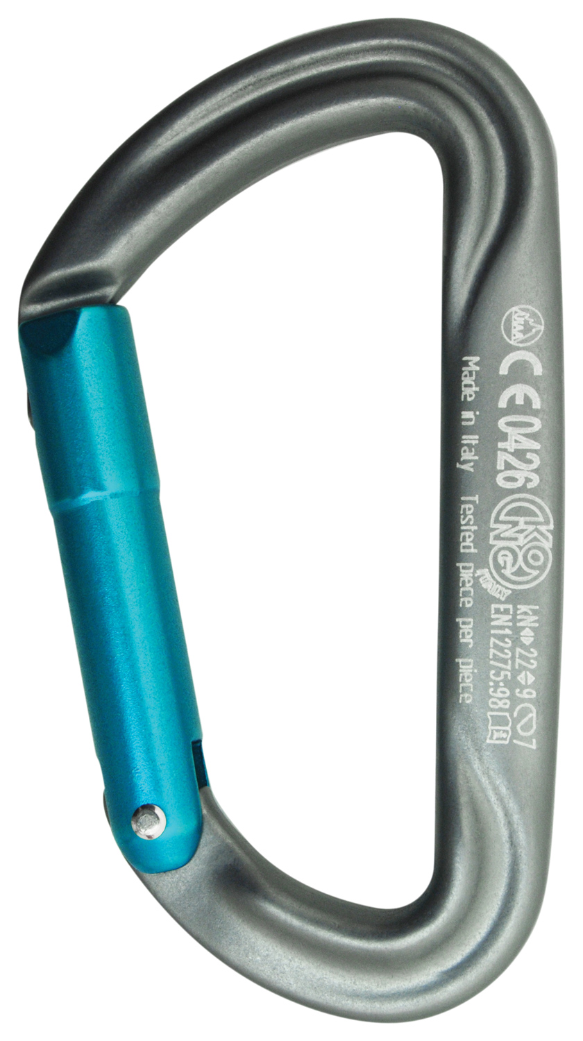 Карабины с анодированным покрытием Kong Argon - Легкое альпинистское снаряжение с замком-ключом и проволочными воротами