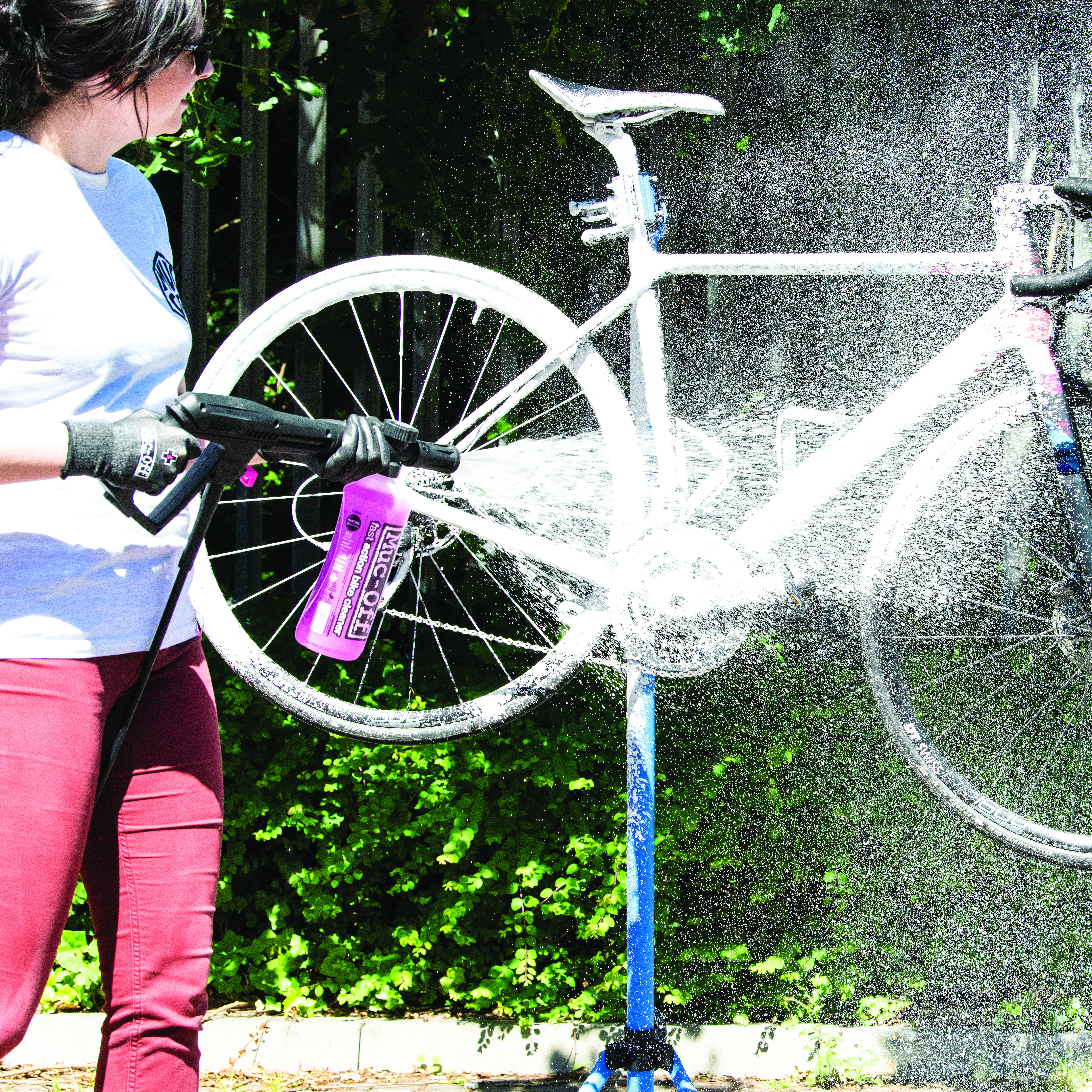 Muc-Off Bike Pressure Washer Bundle with Nano Tech Cleaner, Snow Foam Lance, &