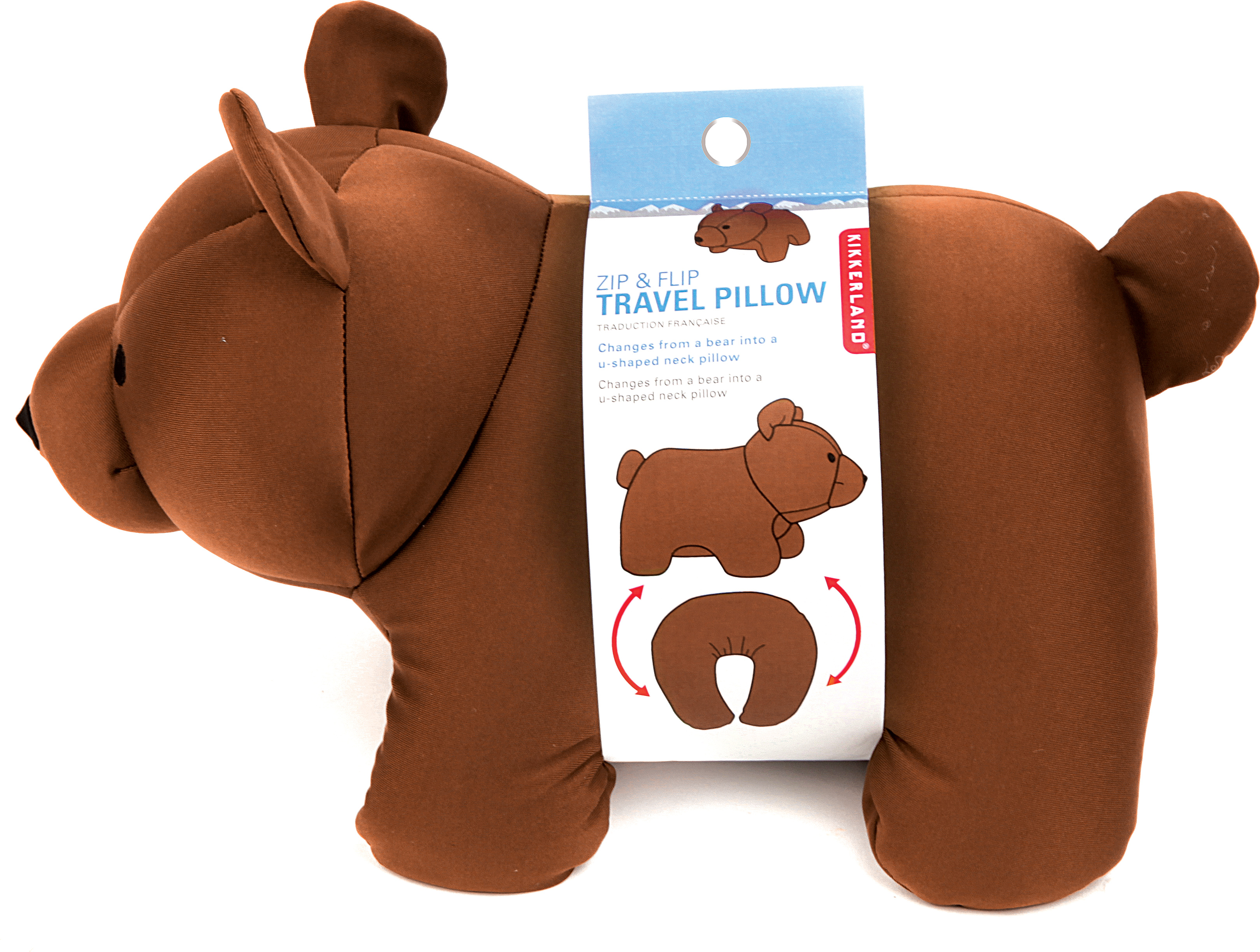 kikkerland zip & flip travel pillow